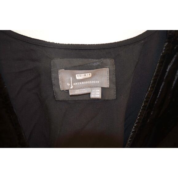 Anthropologie The Katerina Lurex Button-Front Dress Velvet Edition 18W - Picture 2 of 5